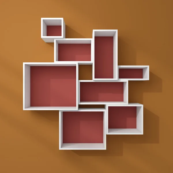 3d rendered modern shelves. — Stock Photo, Image