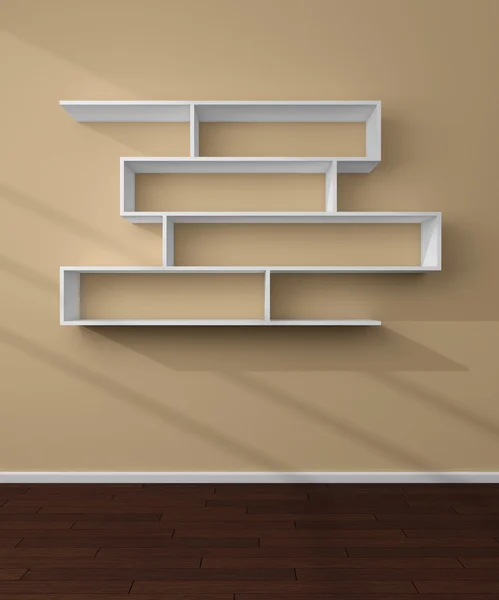 3d rendered modern shelves. — Stock Photo, Image