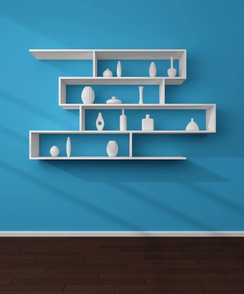 3d rendered bookshelves. — Stock Photo, Image