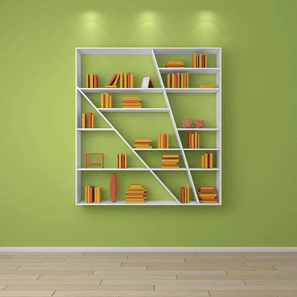 Librerie renderizzate 3d . — Foto Stock