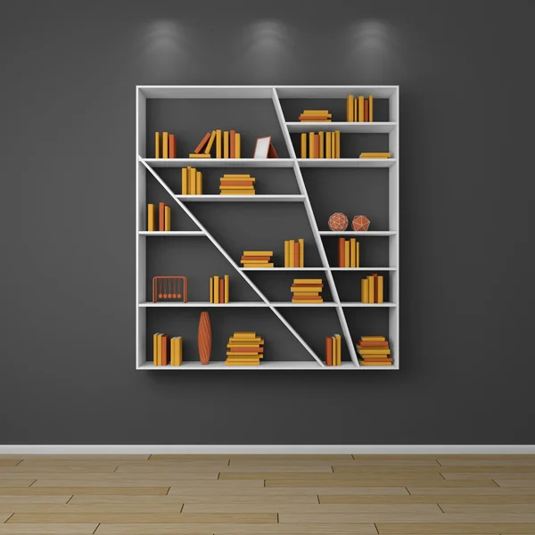 Librerie renderizzate 3d . — Foto Stock