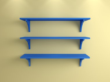 basit bir duvar raflarda.