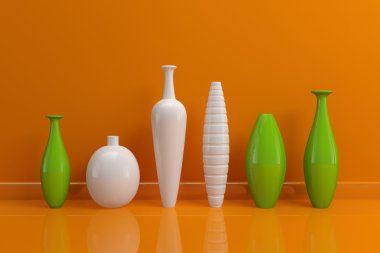3D render iç kompozisyon