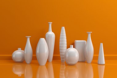 3D render iç kompozisyon