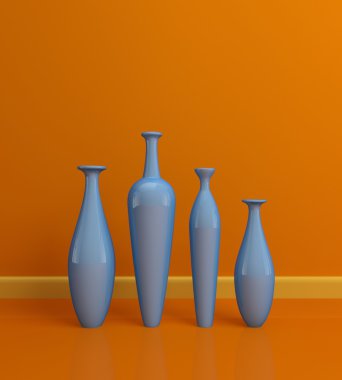 3D render iç kompozisyon