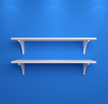 basit bir duvar raflarda.