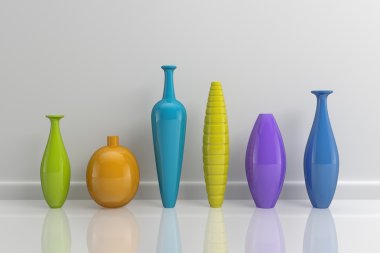 3D render iç kompozisyon