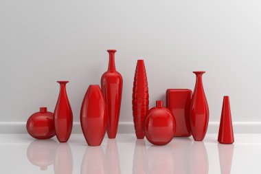 3D render iç kompozisyon