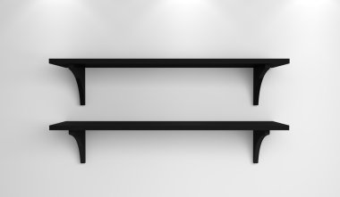 basit bir duvar raflarda.