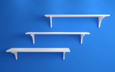 basit bir duvar raflarda.