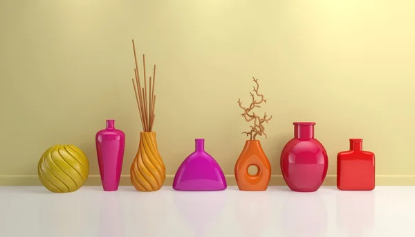 Sammansättning med dekorativ keramik. — Stockfoto