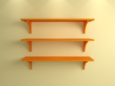 basit bir duvar raflarda.