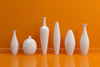 3D render iç kompozisyon