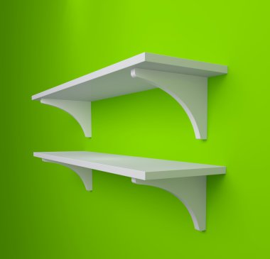 basit bir duvar raflarda.