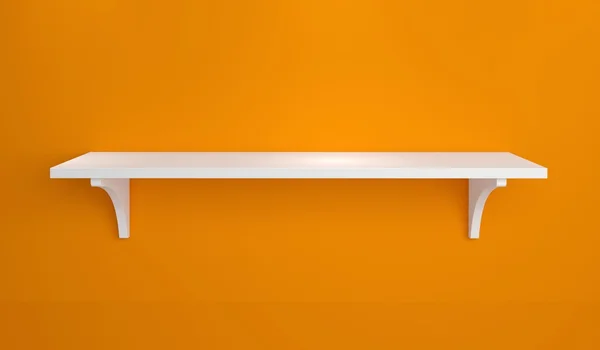 Simple shelves on a wall. — Stock Photo, Image