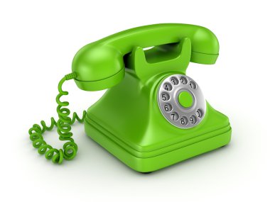 3D render retro telefon.