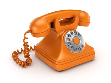 3D render retro telefon.
