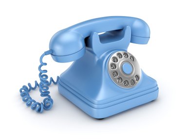 3D render retro telefon.