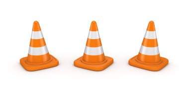 trafik konileri.