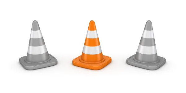 3d rendered traffic cone. — Stock Photo, Image