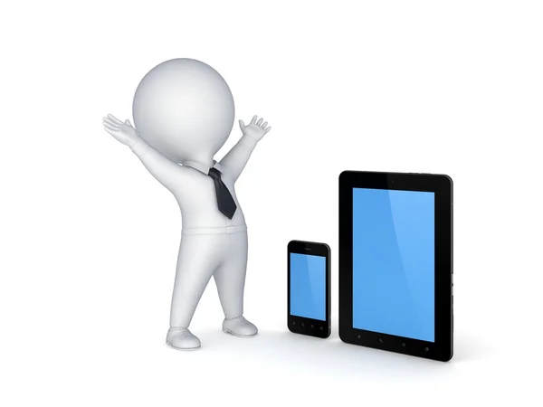 Pc tablet e telefono cellulare. — Foto Stock