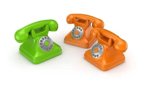 3D gerendertes Retro-Telefon. — Stockfoto