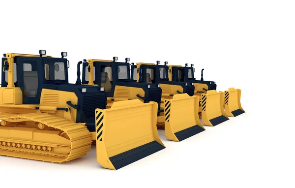 Sarı buldozerler. — Stok fotoğraf