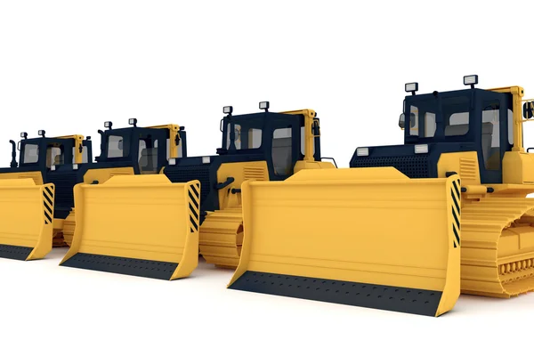 Bulldozer gialli . — Foto Stock