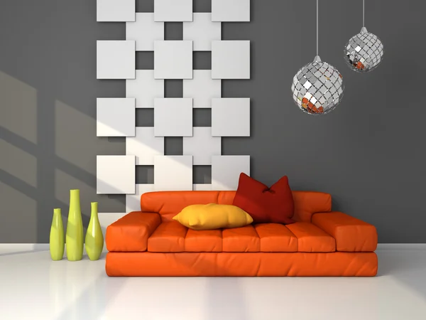 3D gerendert modernes Interieur. — Stockfoto