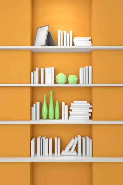 Modern bookshelf. — Stock Photo, Image