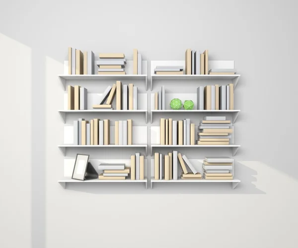 Modern bookshelf. — Stock Photo, Image