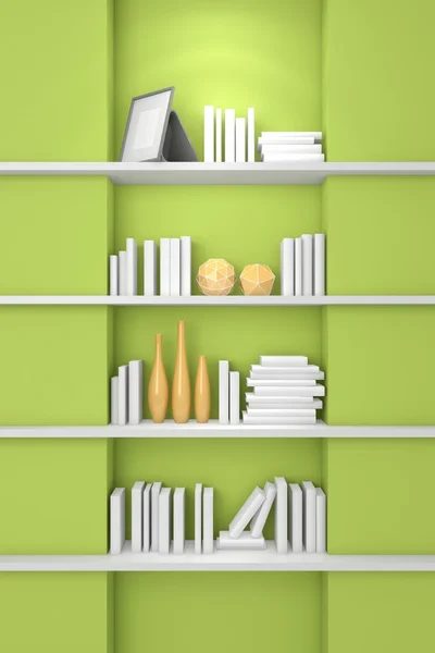 Moderne boekenplank. — Stockfoto