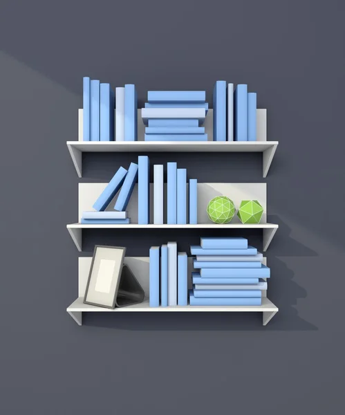 3d rendered modern bookshelf. — Stock Photo, Image
