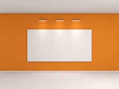 3D render sergi alanı.