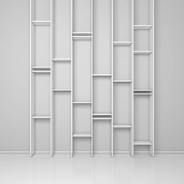 3d rendered modern shelves. — Stock Photo, Image