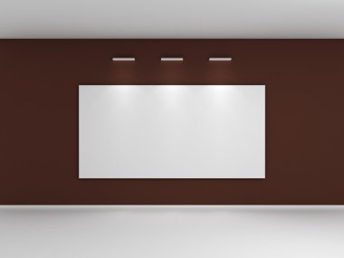 3D render sergi alanı.