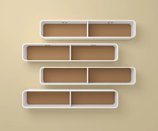 3d rendered modern shelves. — Stock Photo, Image