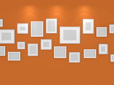 3D render modern raflar.