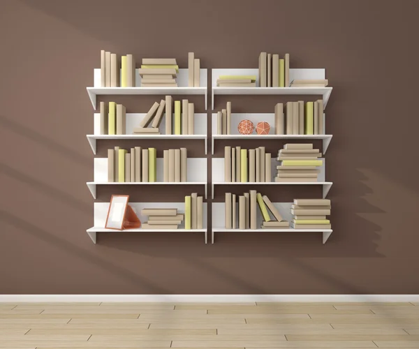 Librerie renderizzate 3d . — Foto Stock