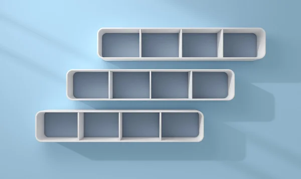 3d rendered modern shelves. — Stock Photo, Image