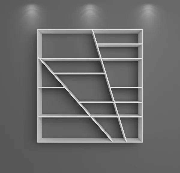 3d rendered modern shelves. — Stock Photo, Image