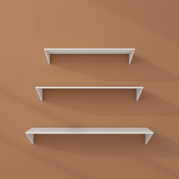 3d rendered modern shelves. — Stock Photo, Image