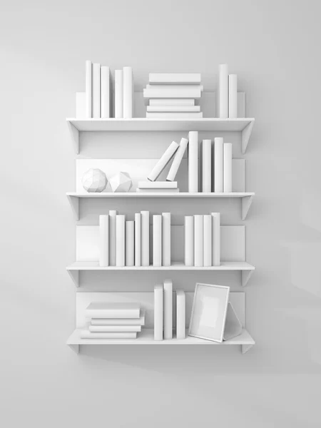 Librerie renderizzate 3d . — Foto Stock