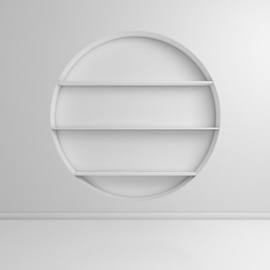 3D render modern raflar.