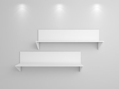 3D render modern raflar.