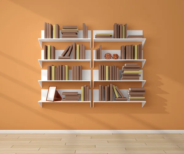 Librerie renderizzate 3d . — Foto Stock