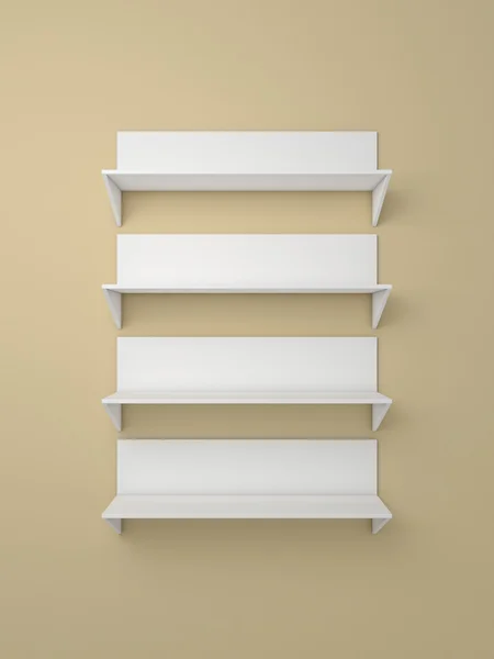 3d rendered modern shelves. — Stock Photo, Image