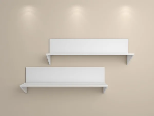 3d rendered modern shelves. — Stock Photo, Image