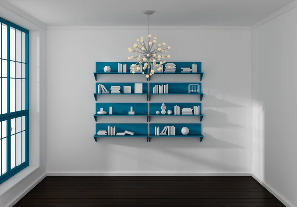 3d rendered bookshelves. — Stock Photo, Image