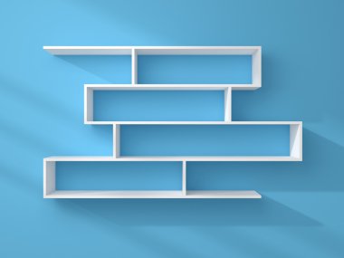 3D render modern raflar.